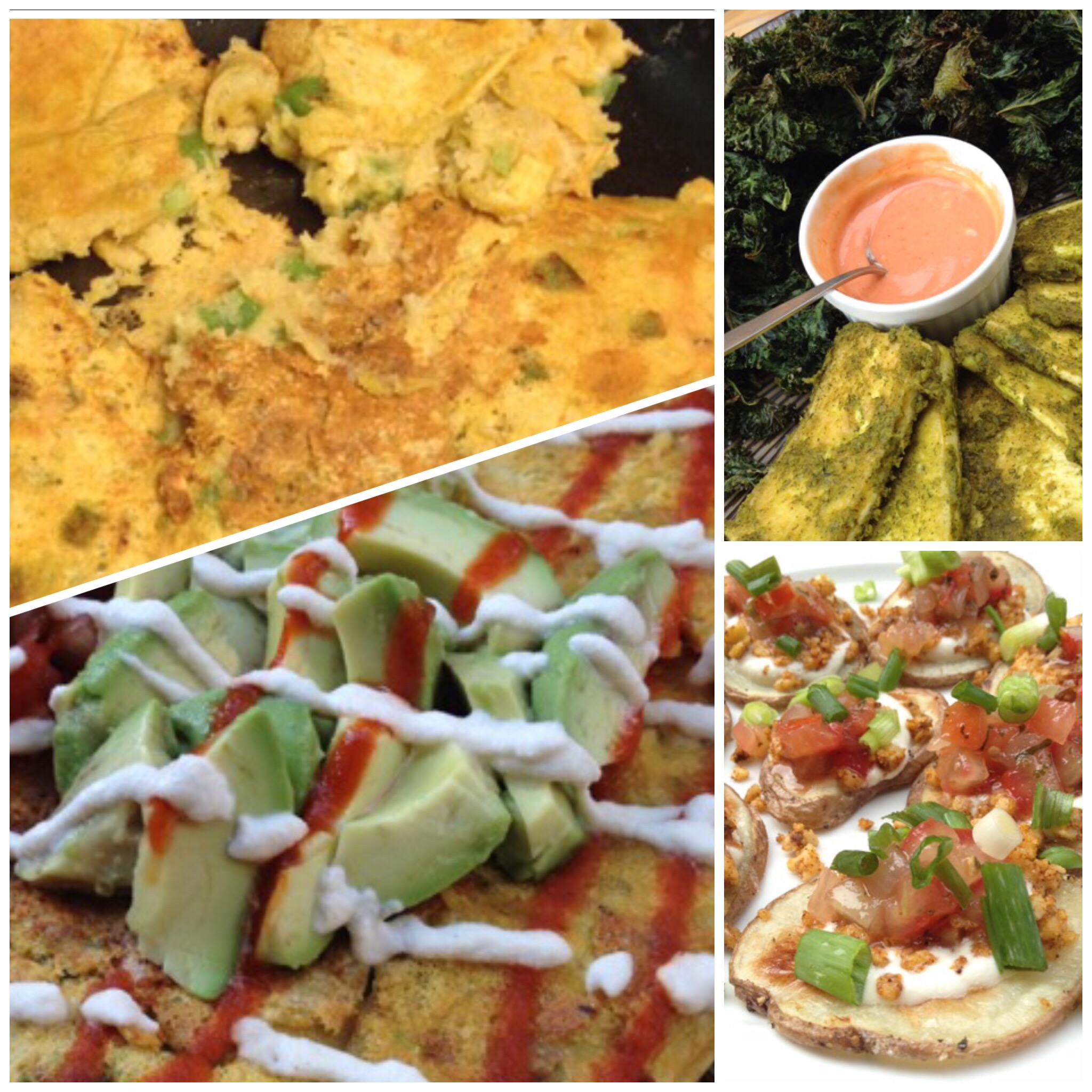 Review of the Jumbo chickpea pancake, lemon tofu and kale chips, and Taco Fiesta chips