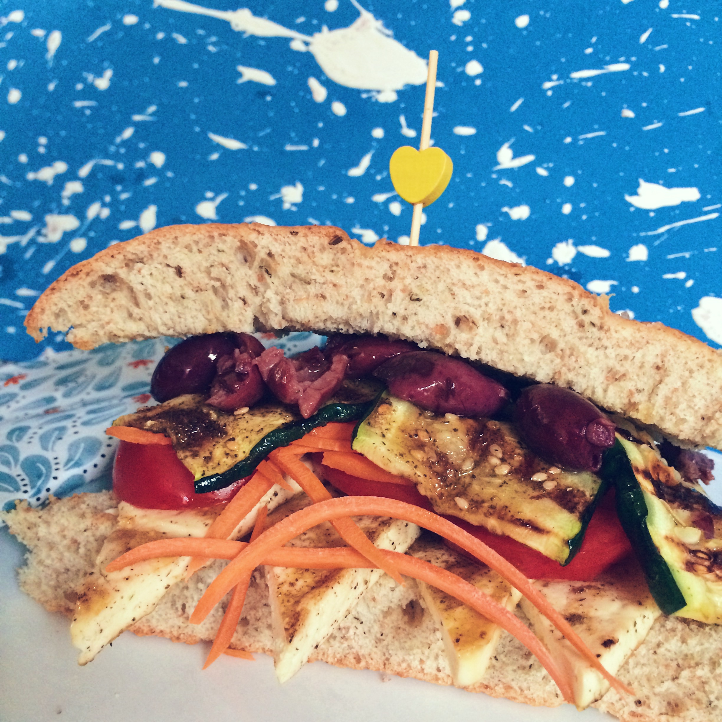 Zesty Mediterranean Panini with Grilled Tofu and Zucchini